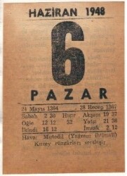 6 Haziran 1948 Takvim Yaprağı EFM(N)1391 - 4