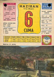 6 Haziran 1975 Takvim Yaprağı - Doğum Günü Hediyesi EFM(N)9243 - Gökçekoleksiyon