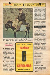 6 Haziran 1979 Takvim Yaprağı - Doğum Günü Hediyesi EFMN14466 - Gökçekoleksiyon