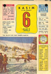 6 Kasım 1979 Takvim Yaprağı - Doğum Günü Hediyesi EFM(N)11692 - Gökçekoleksiyon
