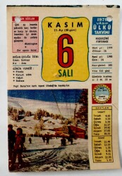 6 Kasım 1979 Takvim Yaprağı -Doğum Günü Hediyesi EFM(N)6502 - Gökçekoleksiyon