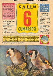 6 Kasım 1982 Takvim Yaprağı - Doğum Günü Hediyesi EFM(N)11877 - Gökçekoleksiyon