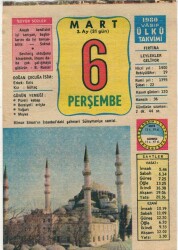 6 Mart 1980 Takvim Yaprağı EFM(N)6131 - Gökçekoleksiyon