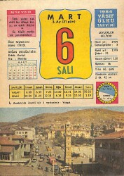 6 Mart 1984 Takvim Yaprağı - Doğum Günü Hediyesi EFMN15212 - Gökçekoleksiyon