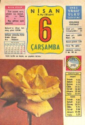 6 Nisan 1983 Takvim Yaprağı - Doğum Günü Hediyesi EFMN15154 - Gökçekoleksiyon