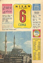 6 Nisan 1984 Takvim Yaprağı - Doğum Günü Hediyesi EFMN15190 - Gökçekoleksiyon