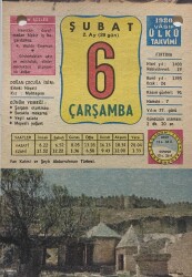 6 Şubat 1980 Takvim Yaprağı - Doğum Günü Hediyesi EFM(N)7830 - Gökçekoleksiyon