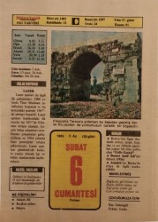 6 Şubat 1982 Takvim Yaprağı - Doğum Günü Hediyesi EFM(N)7675 - Gökçekoleksiyon