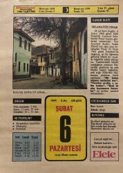 6 Şubat 1984 Takvim Yaprağı - Doğum Günü Hediyesi EFM(N)7784 - Gökçekoleksiyon