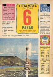 6 Temmuz 1980 Takvim Yaprağı - Doğum Günü Hediyesi EFM(N)9153 - Gökçekoleksiyon