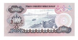 6.Emisyon 1.Tertip 1000 Türk Lirası Seri F76 - ÇİL TCK10434 - 2
