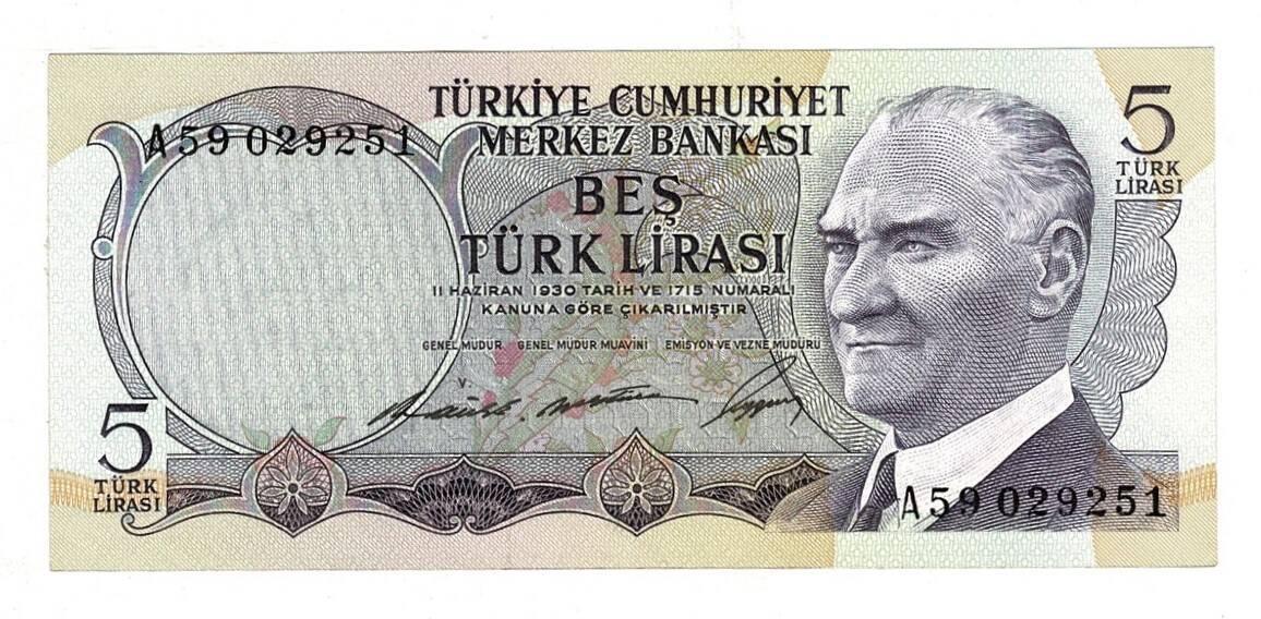 6.Emisyon 1.Tertip 5 Türk Lirası - ÇA TCK10052 - 1