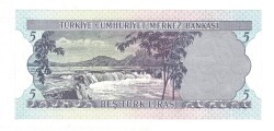 6.Emisyon 1.Tertip 5 Türk Lirası *Filigran Farklı* - ÇİL TCK10054 - 2
