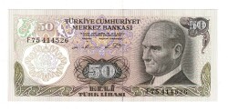 6.Emisyon 1.Tertip 50 Türk Lirası Seri F75 ÇİL TCK10081 - 3