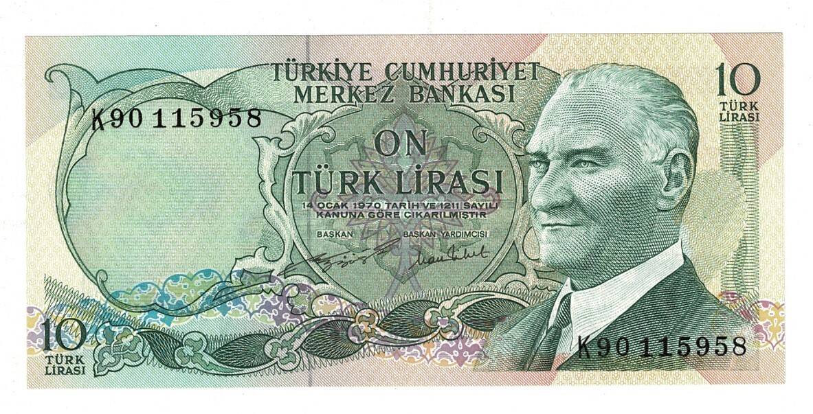 6.Emisyon 2.Tertip 10 Türk Lirası K90 - ÇİL TCK10069 - 3