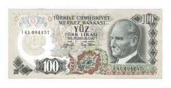 6.Emisyon 2.Tertip 100 Lira Seri I41 - ÇÇT+ TCK10249 - Gökçekoleksiyon