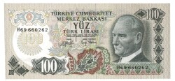 6.Emisyon 2.Tertip 100 Türk Lirası Seri H69 ÇÇT TCK6376 - Gökçekoleksiyon