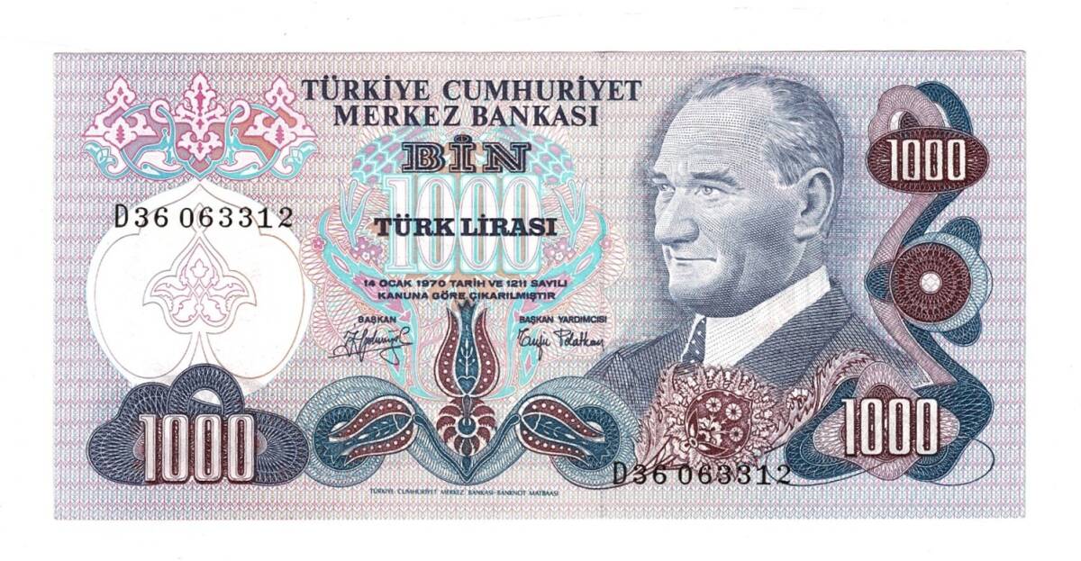 6.Emisyon 2.Tertip 1000 Türk Lirası Seri D36 - ÇA TCK10475 - 1