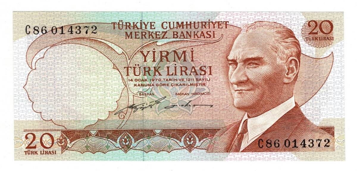 6.Emisyon 2.Tertip 20 Türk Lirası Seri C86 - ÇİL TCK10072 - 1