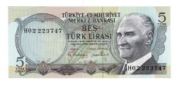 6.Emisyon 2.Tertip 5 Türk Lirası Seri H02 - ÇA TCK10056 - 1