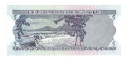 6.Emisyon 2.Tertip 5 Türk Lirası Seri H40 - ÇA/ÇİL TCK10057 - 2