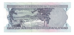 6.Emisyon 2.Tertip 5 Türk Lirası Seri K36 - ÇİL TCK10062 - 2
