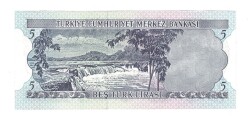 6.Emisyon 2.Tertip 5 Türk Lirası Seri K59 - ÇİL TCK10456 - 2