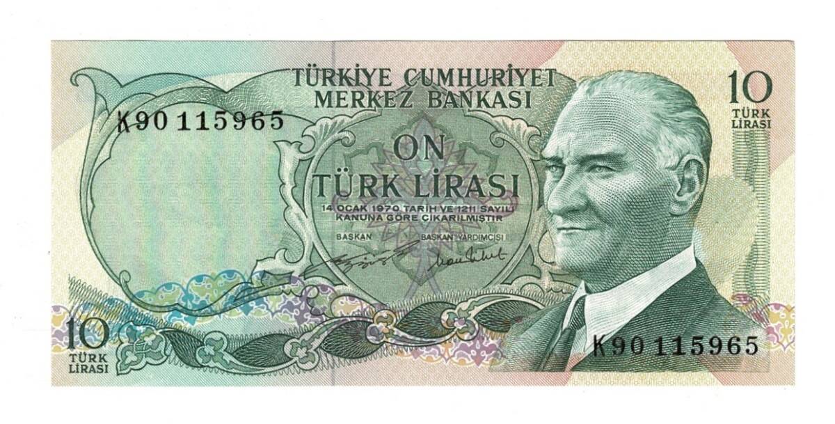 6.Emisyon 2.Tertip 10 Türk Lirası Seri K90 - ÇİL TCK10459 - 1