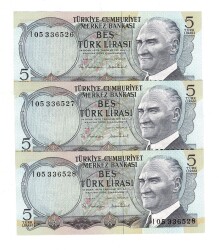 6.Emisyon 2.Tertip 5 Türk Lirası *Seri Takipli I05* - ÇİL TCK10059 - 3