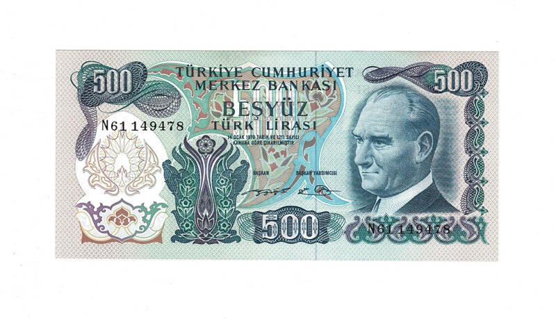 6.Emisyon 2.Tertip 500 Türk Lirası Seri N55 ÇİL TCK10040 - 1