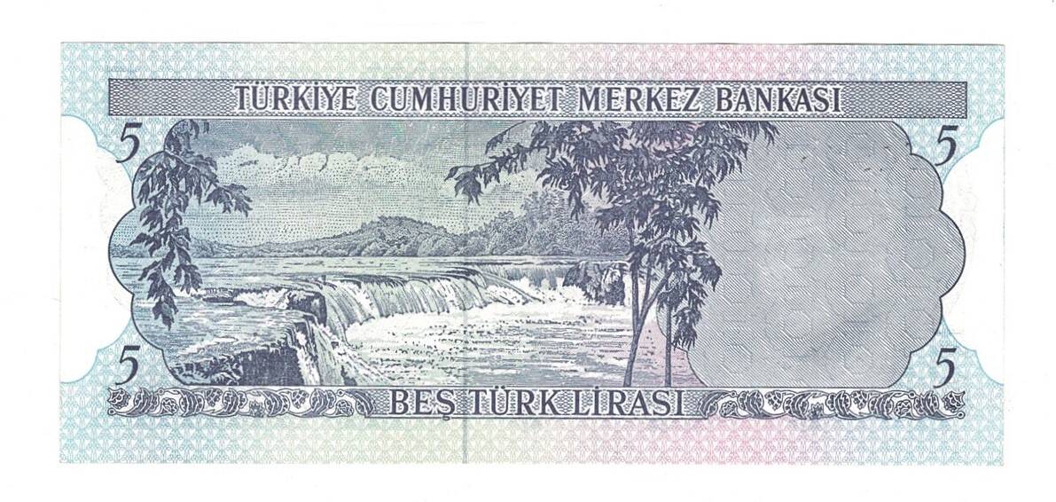 6.Emisyon 2.Tertip 5 Türk Lirası Seri J45 - ÇİL TCK10477 - 2