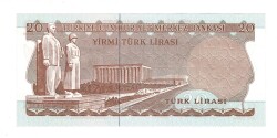 6.Emisyon 3.Tertip 20 Türk Lirası Seri F65 - ÇİL TCK10480 - 2