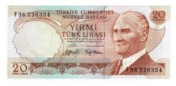 6.Emisyon 3.Tertip 20 Türk Lirası Seri F36 - ÇİL TCK10075 - 3