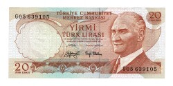 6.Emisyon 3.Tertip 20 Türk Lirası Seri G05 - ÇİL TCK10482 - Gökçekoleksiyon