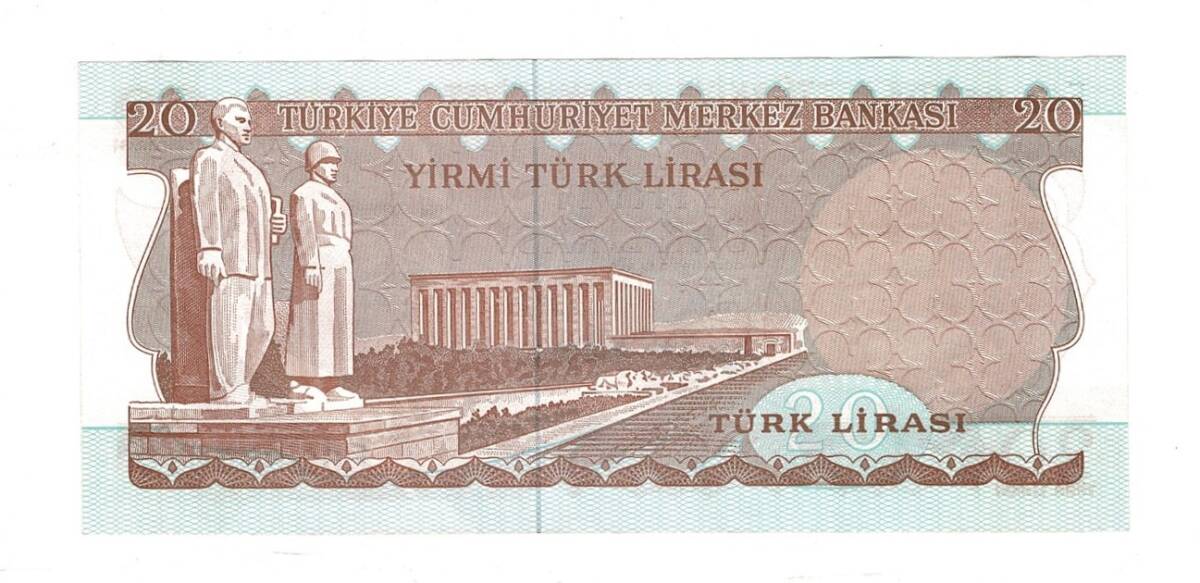 6.Emisyon 3.Tertip 20 Türk Lirası Seri F61 - ÇİL TCK10481 - 2