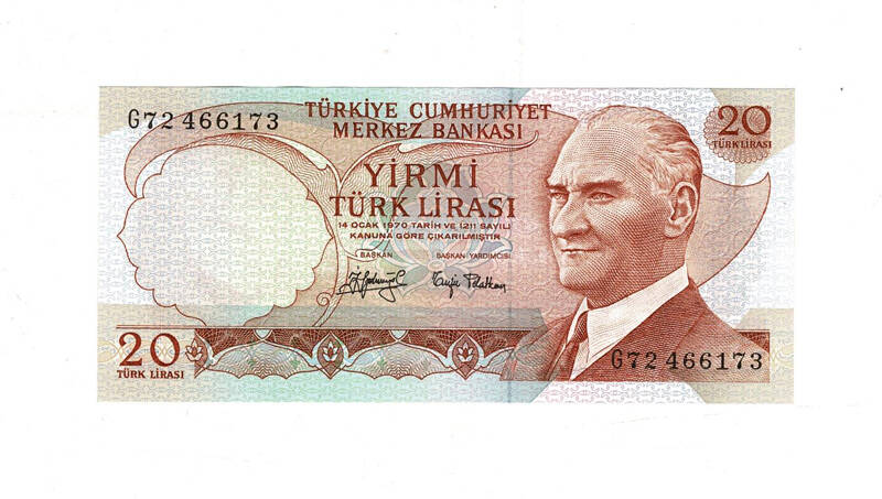 6.Emisyon 3.Tertip 20 Türk Lirası Seri G72 ÇİL TCK10003 - 1