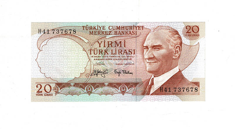 6.Emisyon 3.Tertip 20 Türk Lirası Seri H41 ÇİL TCK10001 - 1