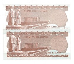 6.Emisyon 4.Tertip 20 Türk Lirası Seri I01-I90 Takım ÇİL TCK10079 - 2