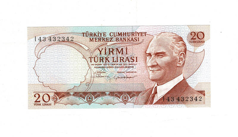 6.Emisyon 4.Tertip 20 Türk Lirası Seri I43 ÇİL TCK9981 - 1