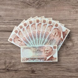 6.Emisyon 4.Tertip 20 Türk Lirası Seri I88 10'lu Lot ÇİL*Seri Takipli* TCK9823 - 1