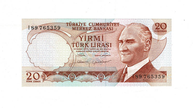 6.Emisyon 4.Tertip 20 Türk Lirası Seri I89 ÇİL TCK10008 - 1