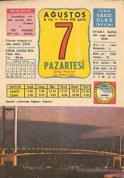 7 Ağustos 1989 Takvim Yaprağı - Doğum Günü Hediyesi EFMN13497 - Gökçekoleksiyon