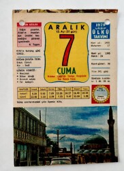 7 Aralık 1979 Takvim Yaprağı -Doğum Günü Hediyesi EFM(N)6533 - Gökçekoleksiyon