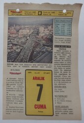 7 Aralık 1979 Takvim Yaprağı - Doğum Günü Hediyesi EFM(N)7418 - Gökçekoleksiyon