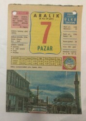 7 Aralık 1980 Takvim Yaprağı -Doğum Günü Hediyesi EFM(N)6471 - Gökçekoleksiyon