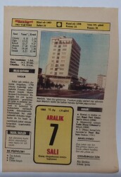 7 Aralık 1982 Takvim Yaprağı - Doğum Günü Hediyesi EFM(N)7312 - Gökçekoleksiyon