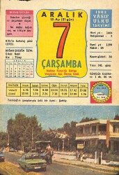 7 Aralık 1983 Takvim Yaprağı - Doğum Günü Hediyesi EFMN14688 - Gökçekoleksiyon