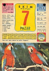 7 Ekim 1979 Takvim Yaprağı - Doğum Günü Hediyesi EFM(N)11731 - Gökçekoleksiyon