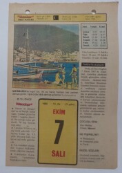 7 Ekim 1980 Takvim Yaprağı - Doğum Günü Hediyesi EFM(N)7073 - Gökçekoleksiyon