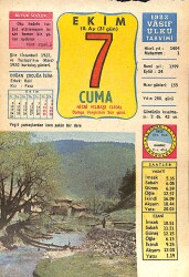 7 Ekim 1983 Takvim Yaprağı - Doğum Günü Hediyesi EFMN15895 - Gökçekoleksiyon
